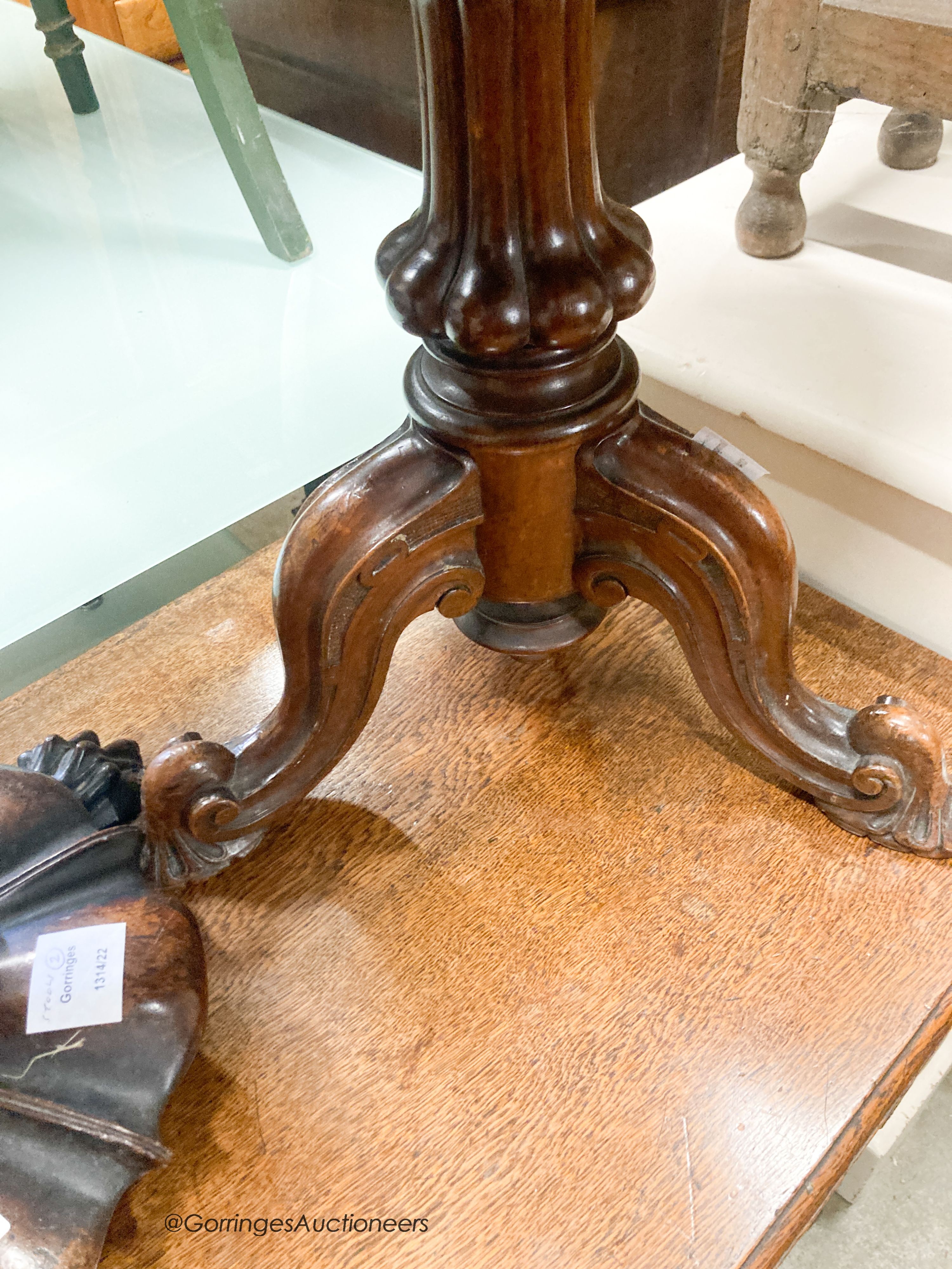 Two Victorian revolving adjustable piano stools